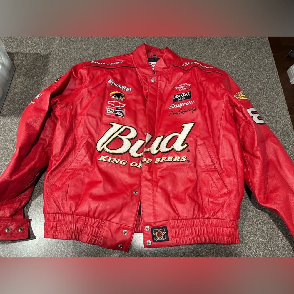 XL Red NASCAR leather coat
